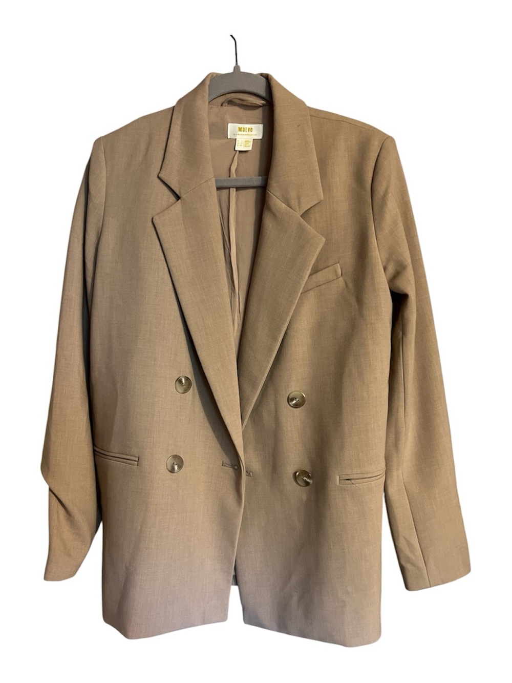Maeve Double-Breasted Brown Blazer